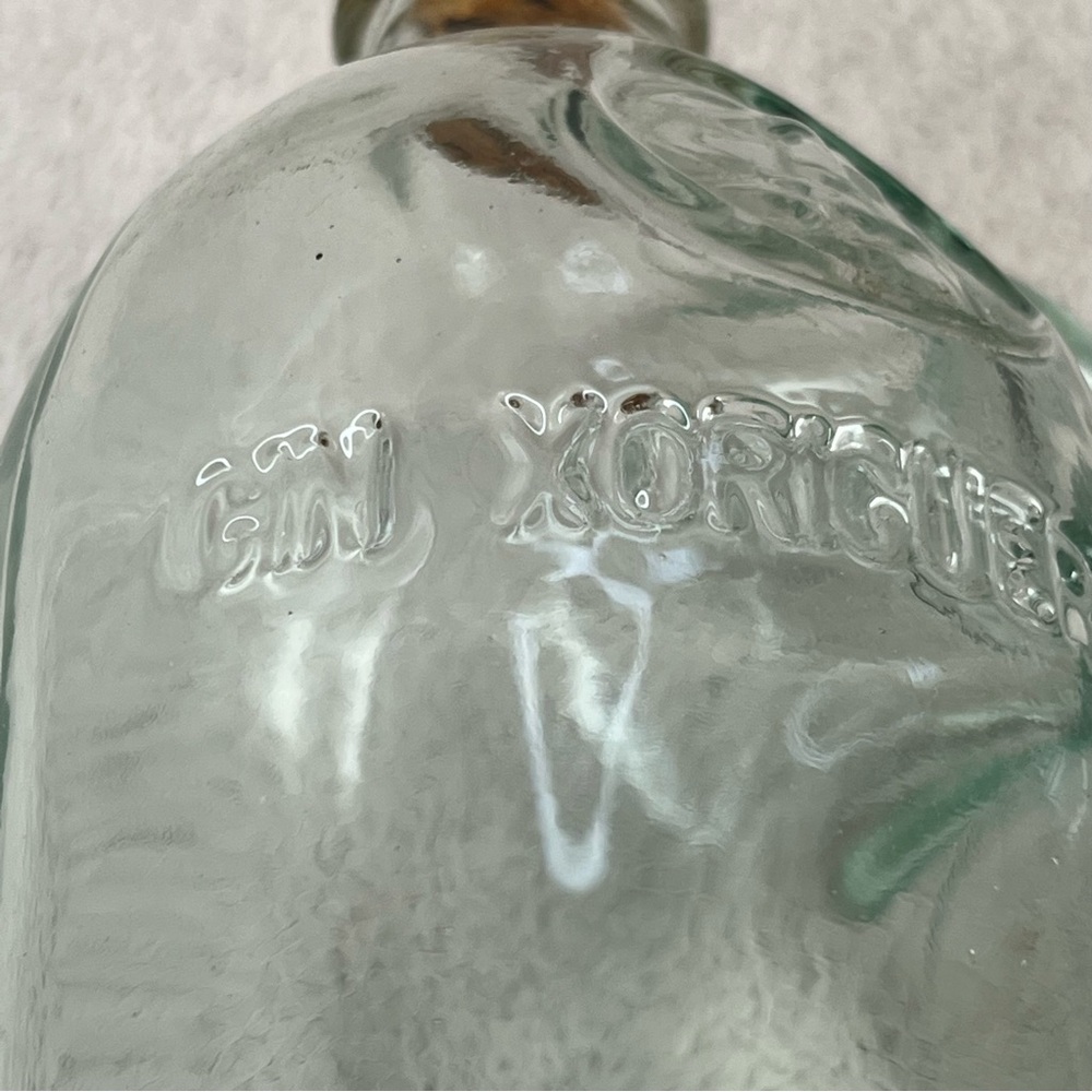 Vintage Glass Bottle w/Cork Gin Xoriguer-Mahon Menorca, Spain 16oz VTG 90s Retro - Picture 5 of 13